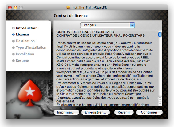 installation pokerstars mac